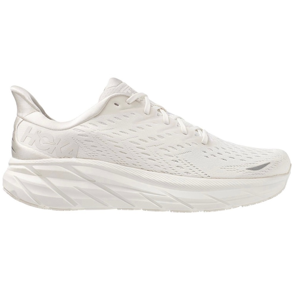 Womens HOKA Clifton 8, White 7